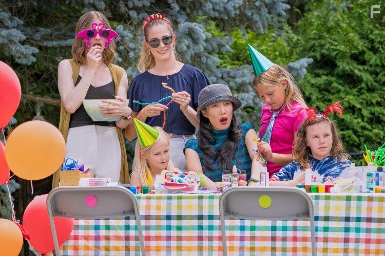 Brittany Bristow, Camille Stopps, and Lily Gao in The Love Club (2023)