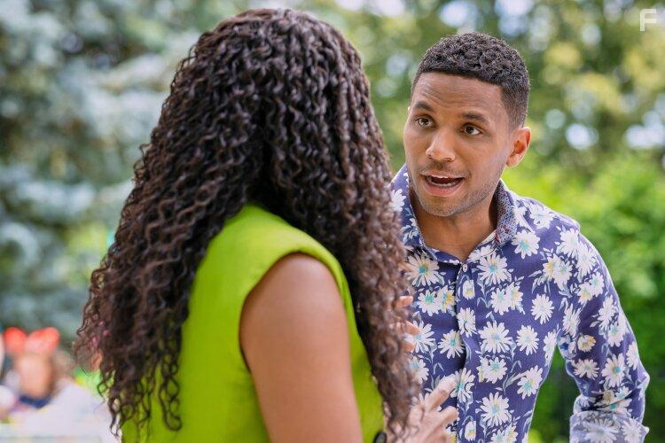 Andrew Bushell and Chantel Riley in The Love Club (2023)