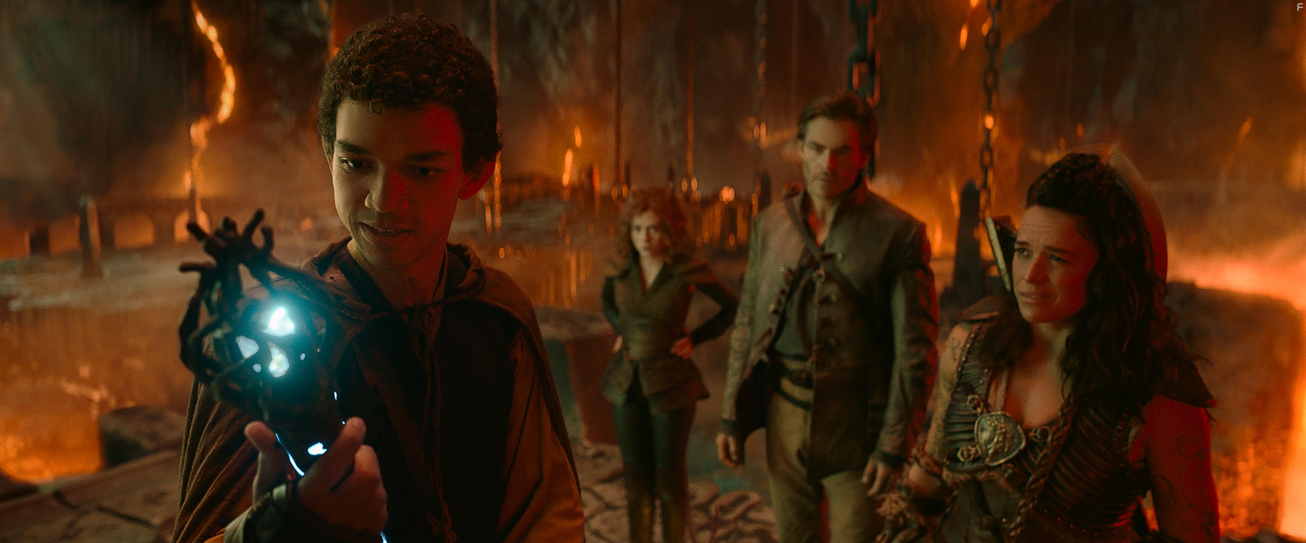 Michelle Rodriguez, Chris Pine, Sophia Lillis, and Justice Smith in Dungeons & Dragons: Honor Among Thieves (2023)