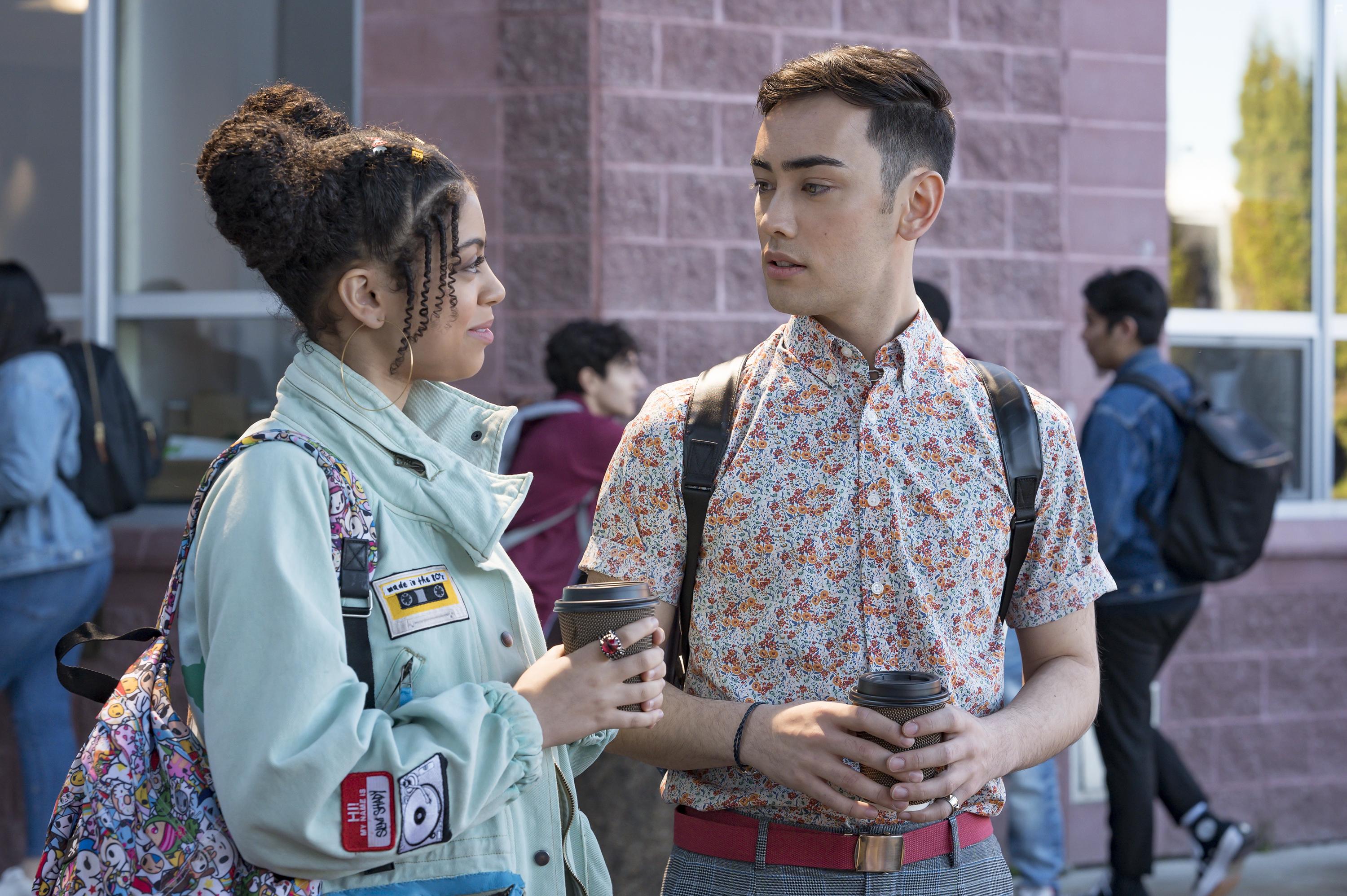 Jason Sakaki and Arica Himmel in Prom Pact (2023)