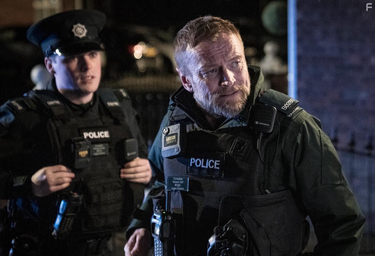 Richard Dormer and Nathan Braniff in Blue Lights (2023)