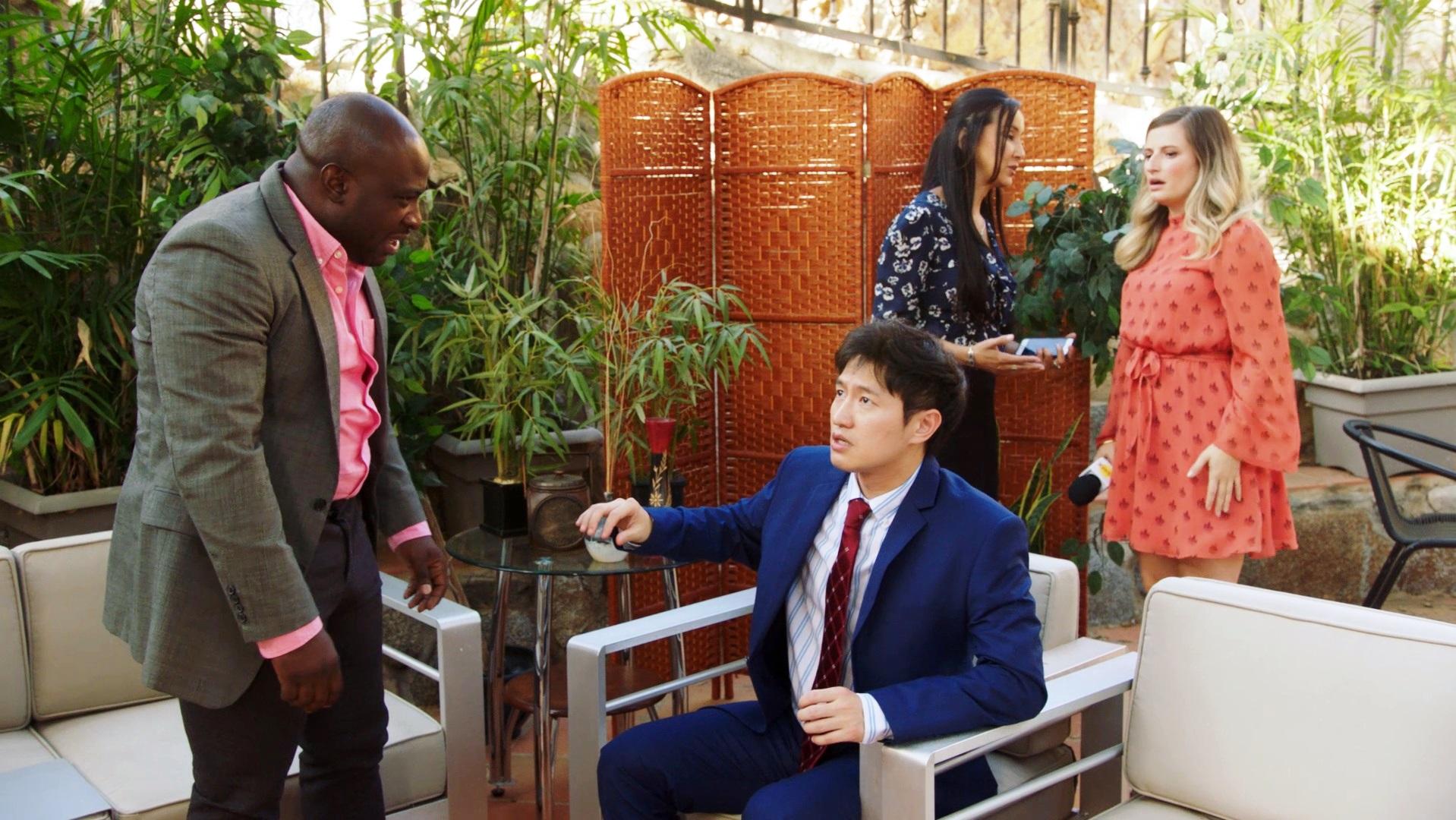 Carolina Hoyos, Simon Twu, Gevrina Catalina, and Eric J. Black in Lee'd the Way (2021)