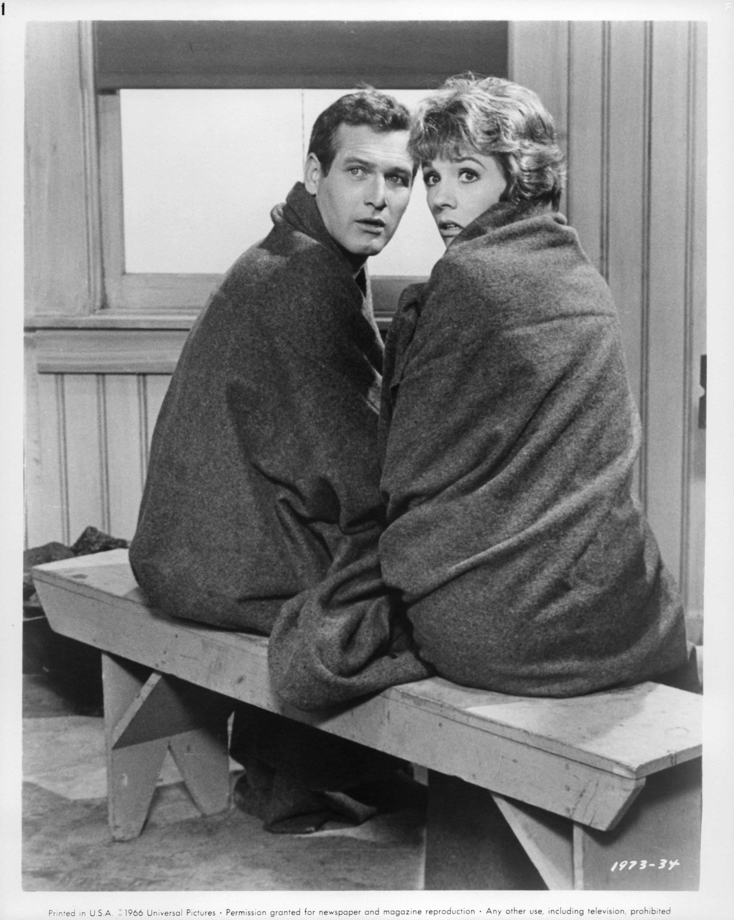 Paul Newman and Julie Andrews in Разорванный занавес (1966)