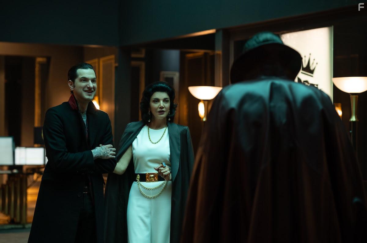 Nicolas Cage, Shohreh Aghdashloo, and Ben Schwartz in Renfield (2023)
