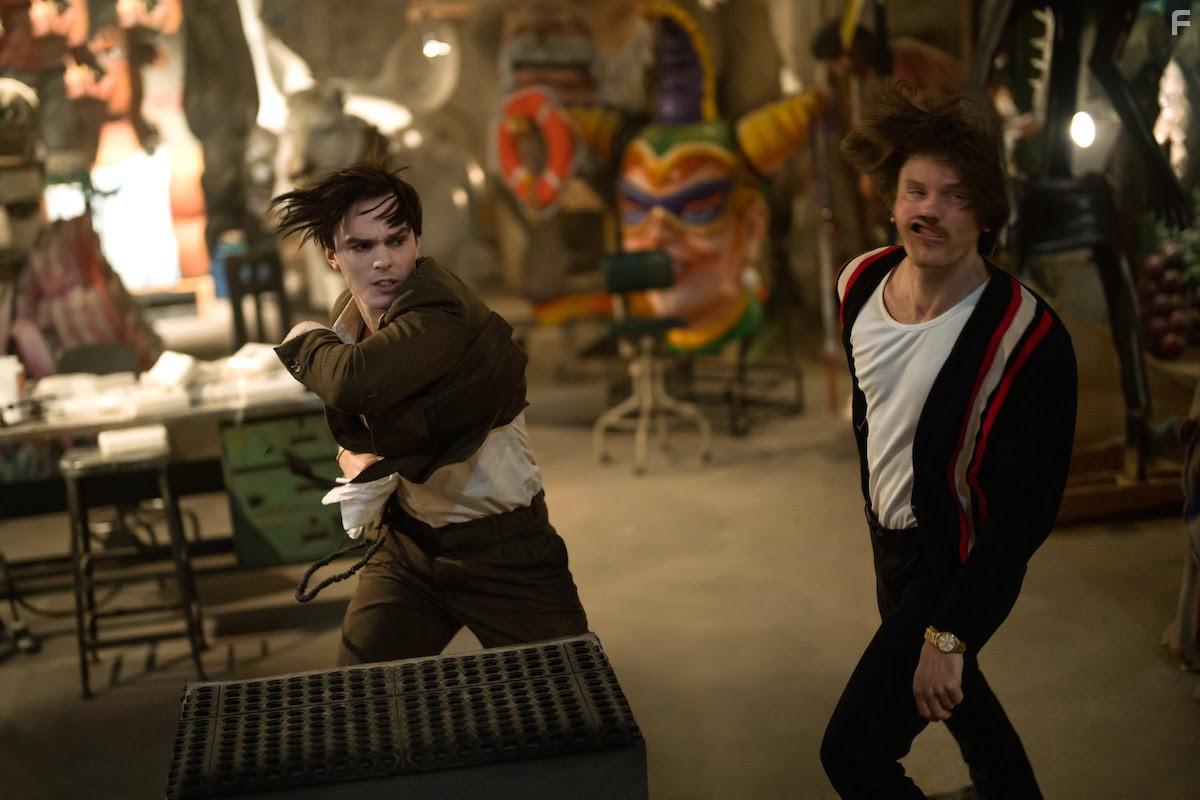 Nicholas Hoult and Joshua Mikel in Renfield (2023)