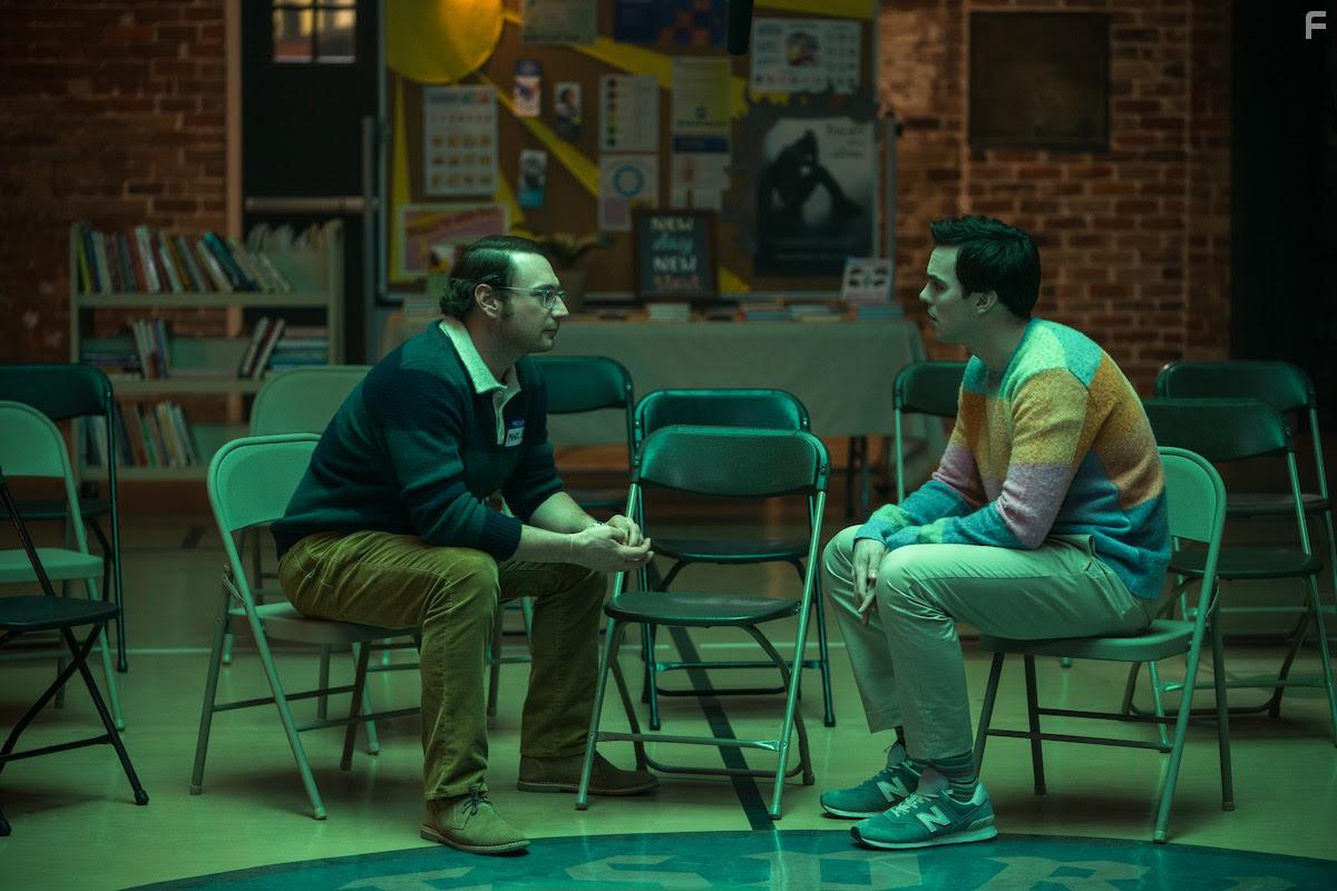 Nicholas Hoult and Brandon Scott Jones in Renfield (2023)