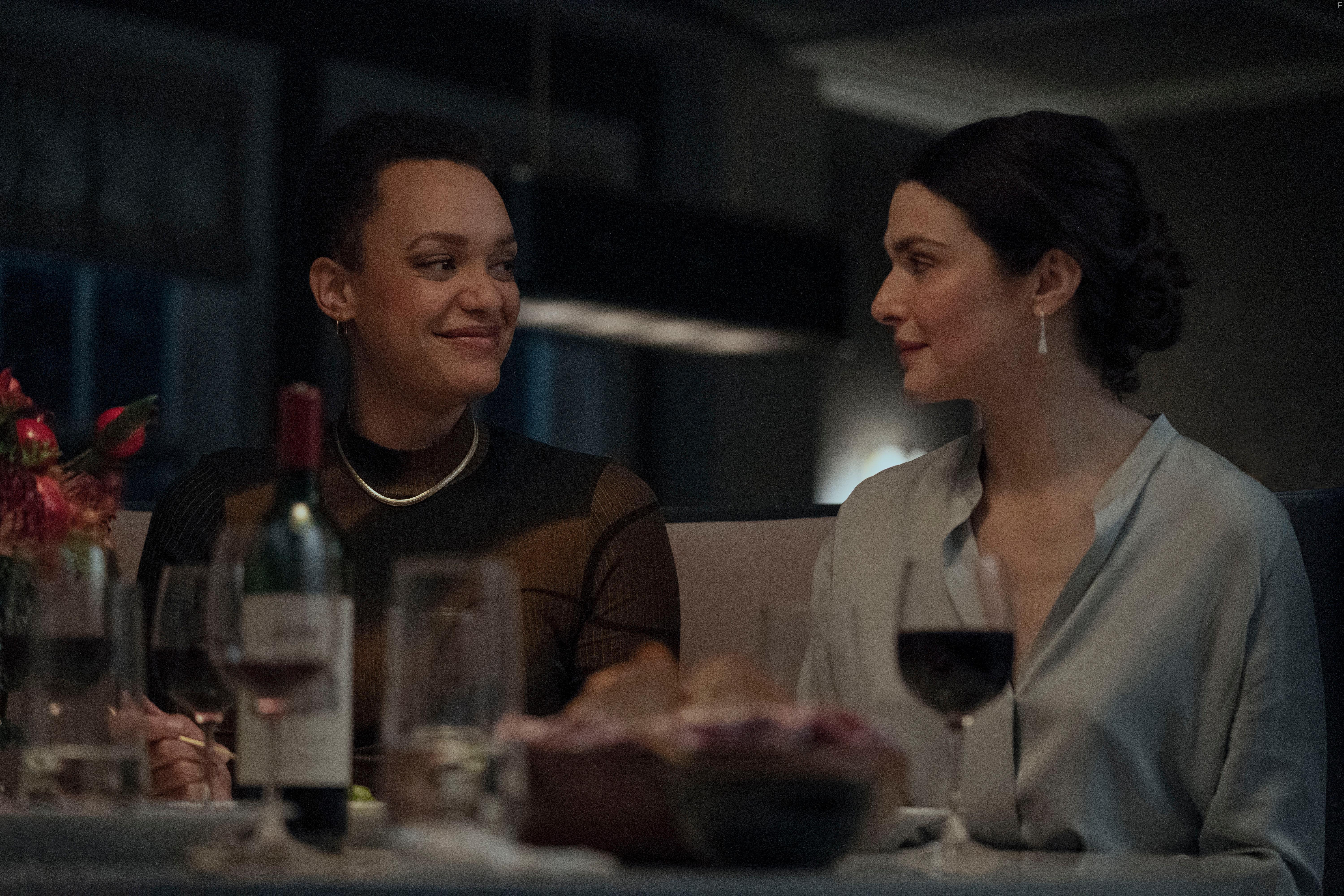 Rachel Weisz and Britne Oldford in Dead Ringers (2023)