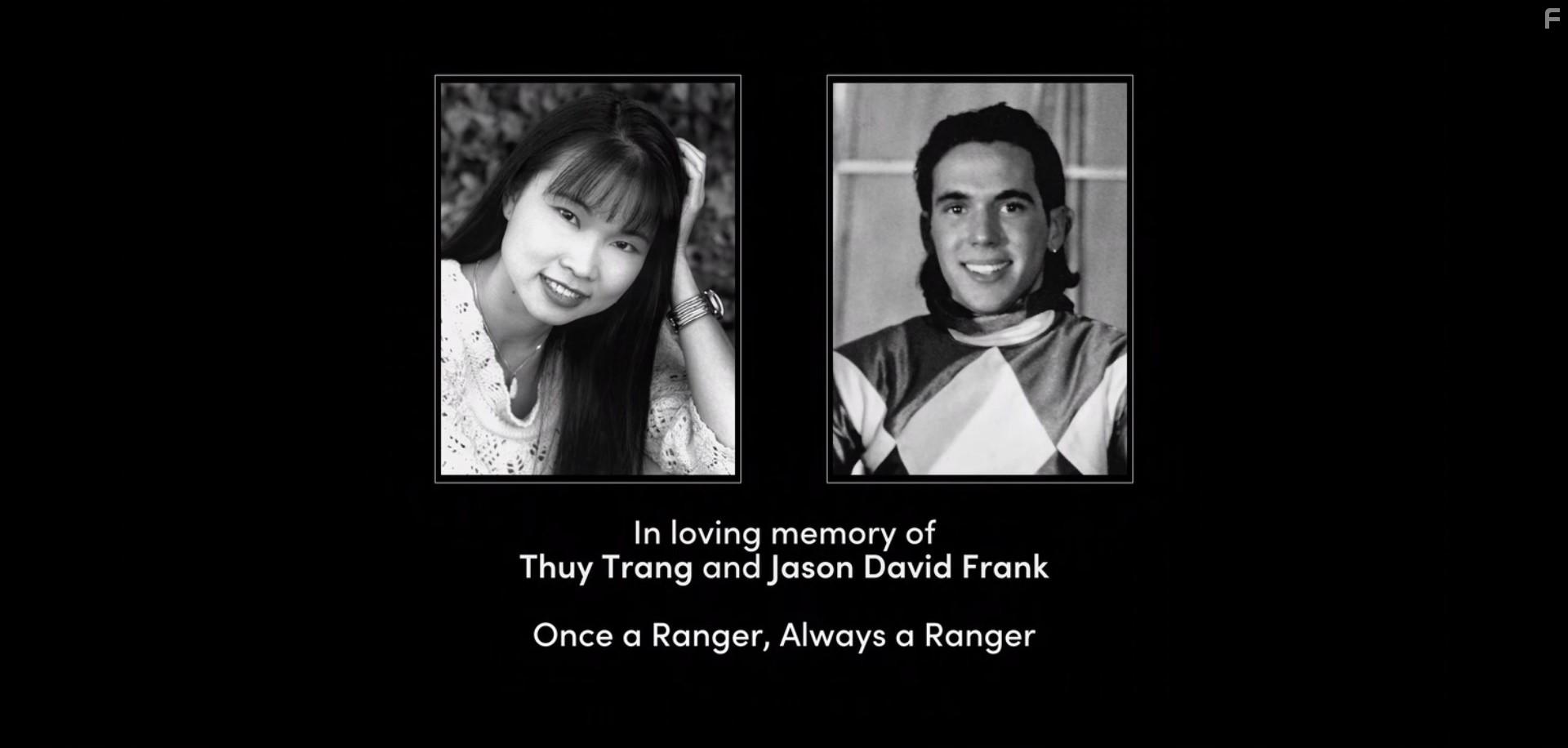 Jason David Frank and Thuy Trang in Mighty Morphin Power Rangers: Once & Always (2023)