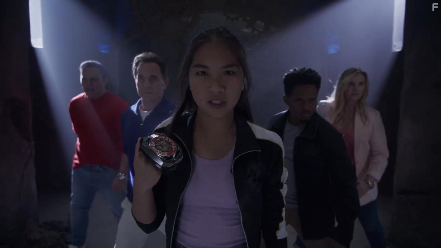 Steve Cardenas, Walter Jones, Catherine Sutherland, David Yost, and Charlie Kersh in Mighty Morphin Power Rangers: Once & Always (2023)