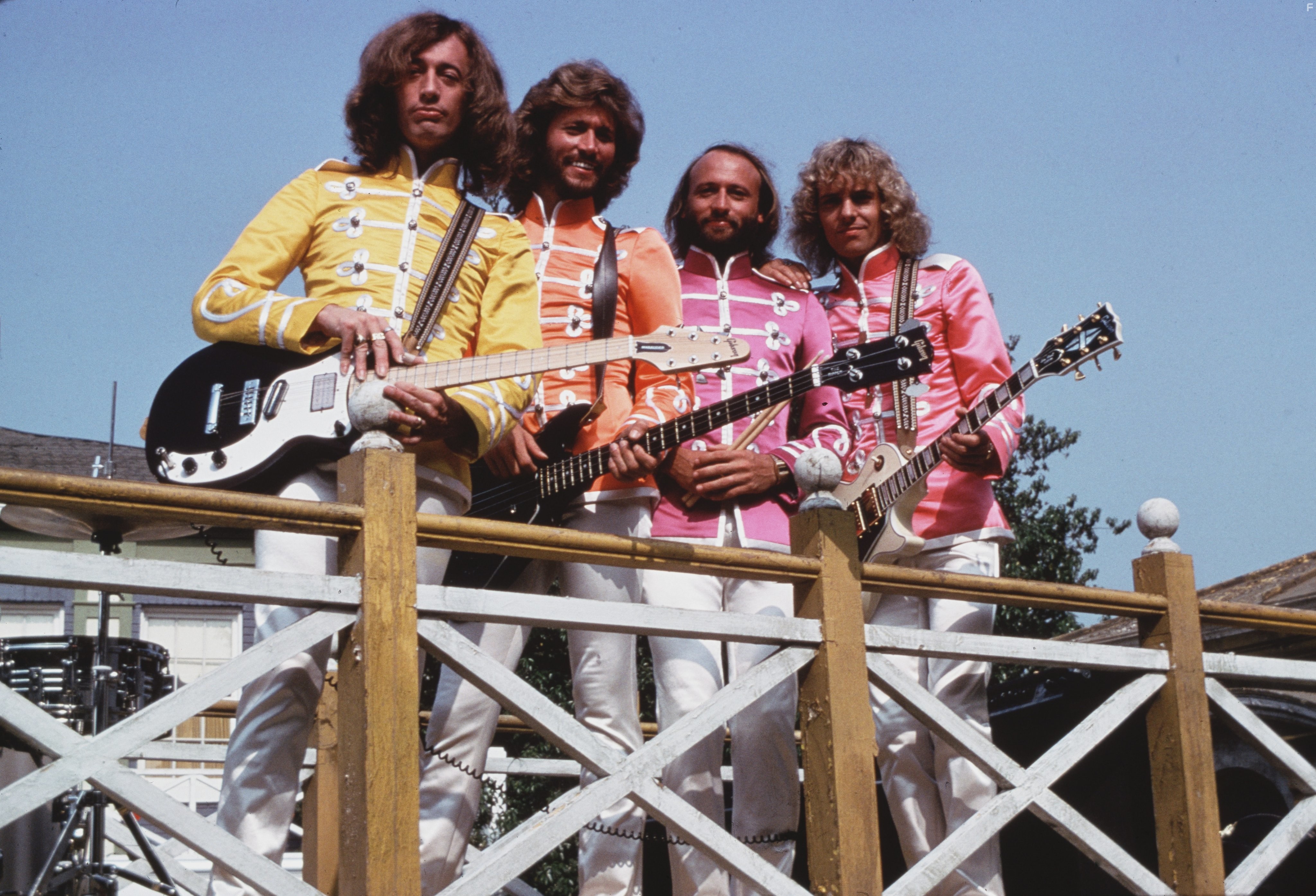 Barry Gibb, Peter Frampton, Maurice Gibb, and Robin Gibb in Клуб одиноких сердец сержанта Пеппера (1978)