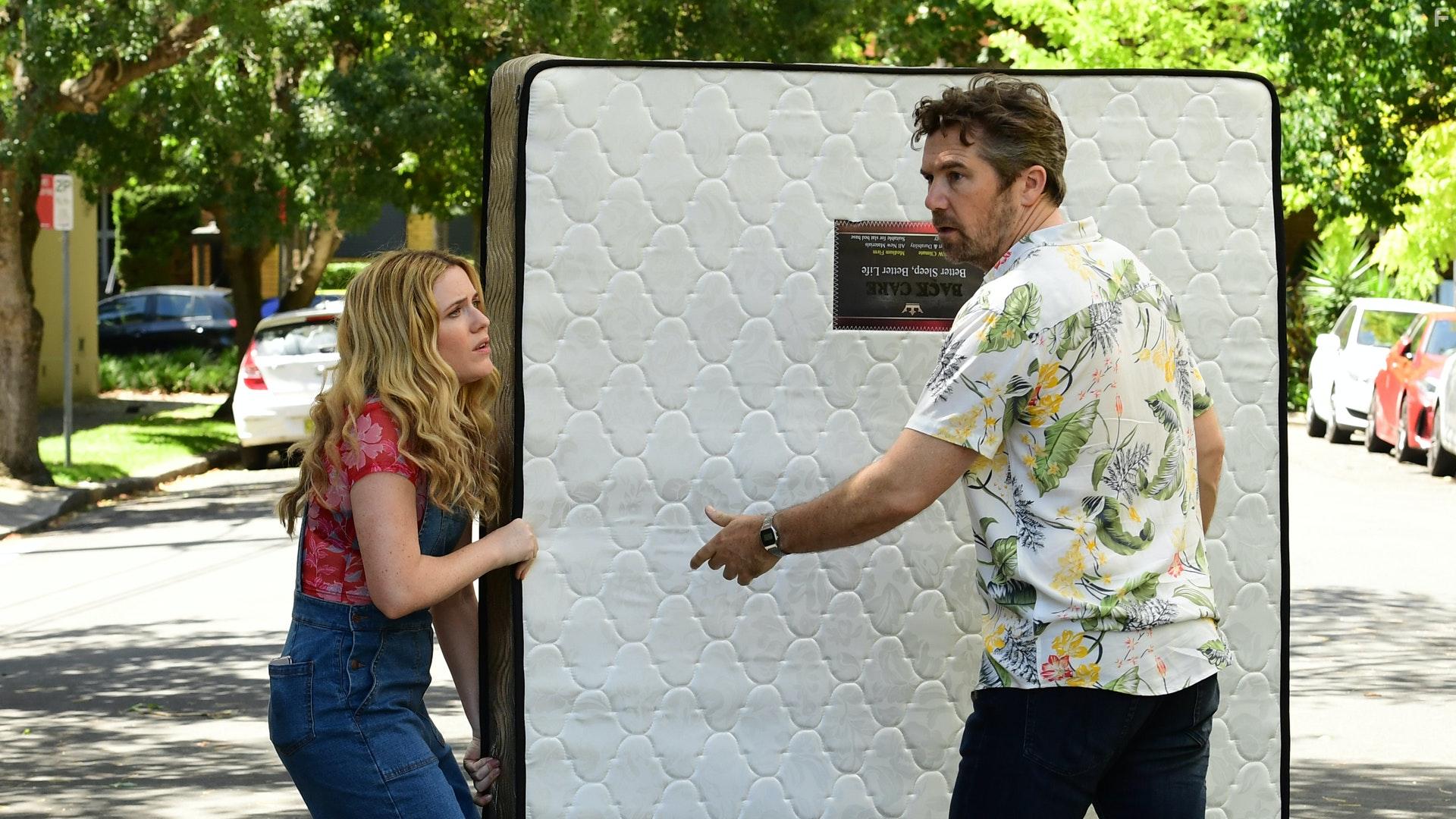 Patrick Brammall and Harriet Dyer in Colin from Accounts (2022)