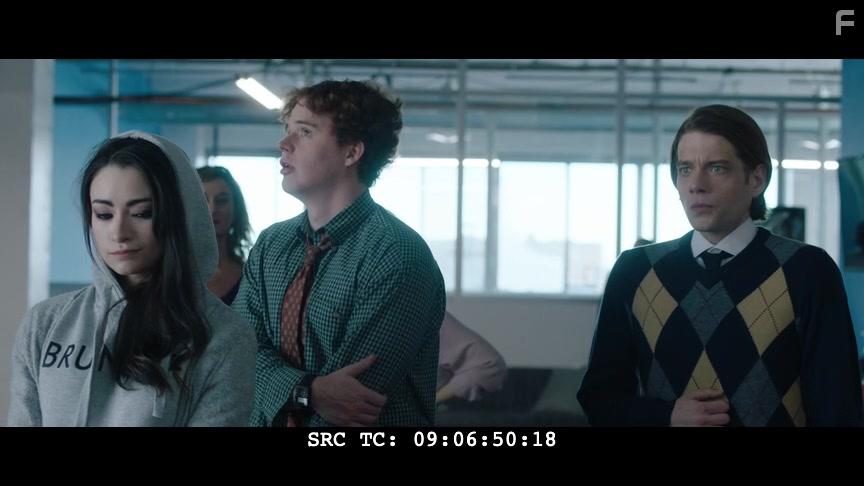 Jodelle Ferland and Evan Marsh in The Office Games (2022)