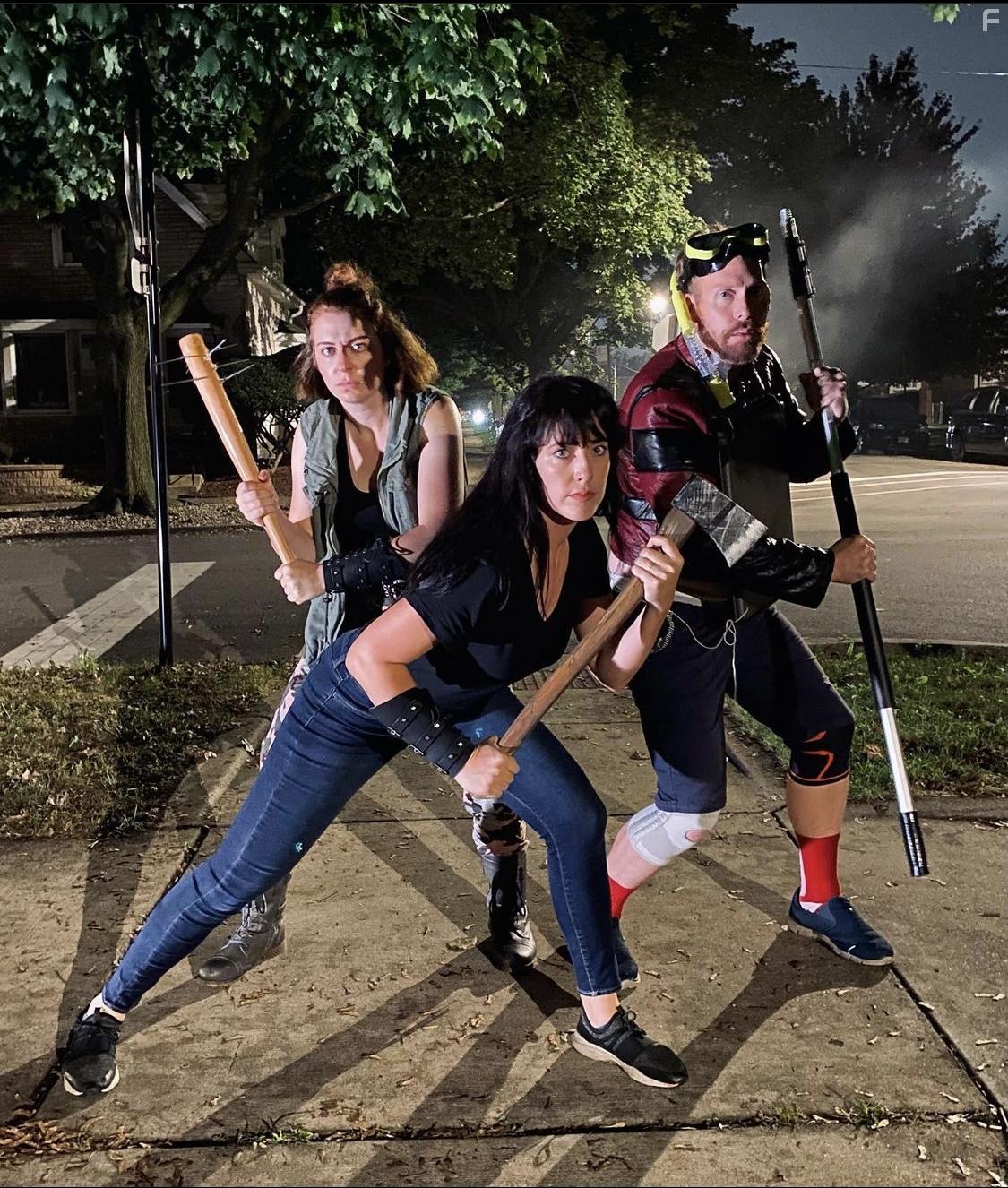 Natalie Younger, Eric Bays, and Eliza-Jane Morris in Bride of the Killer Piata