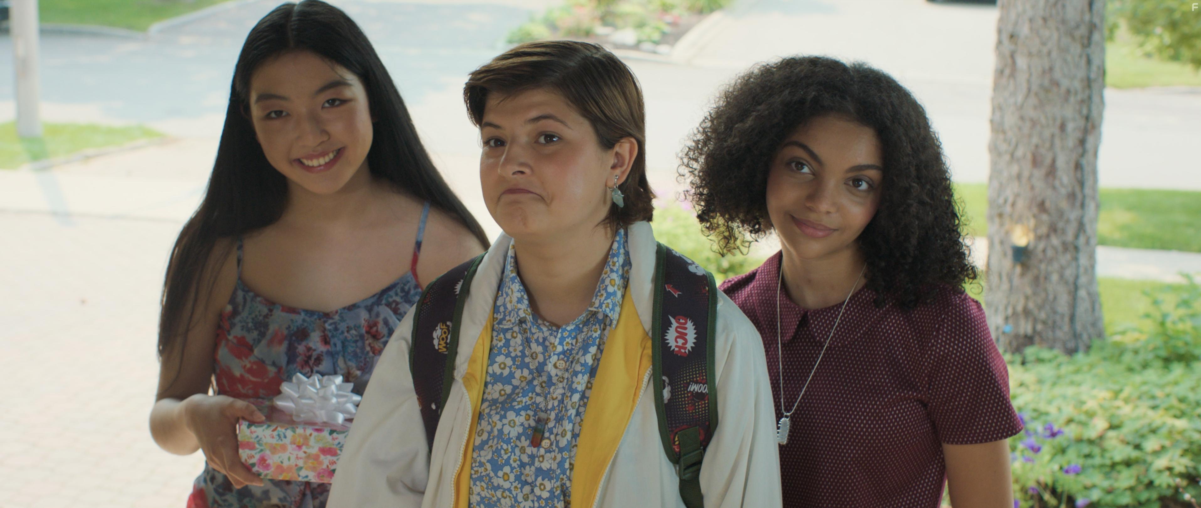 Jesyca Gu, Elliot Stocking, and Rosali Annikie in Erin's Guide to Kissing Girls (2022)