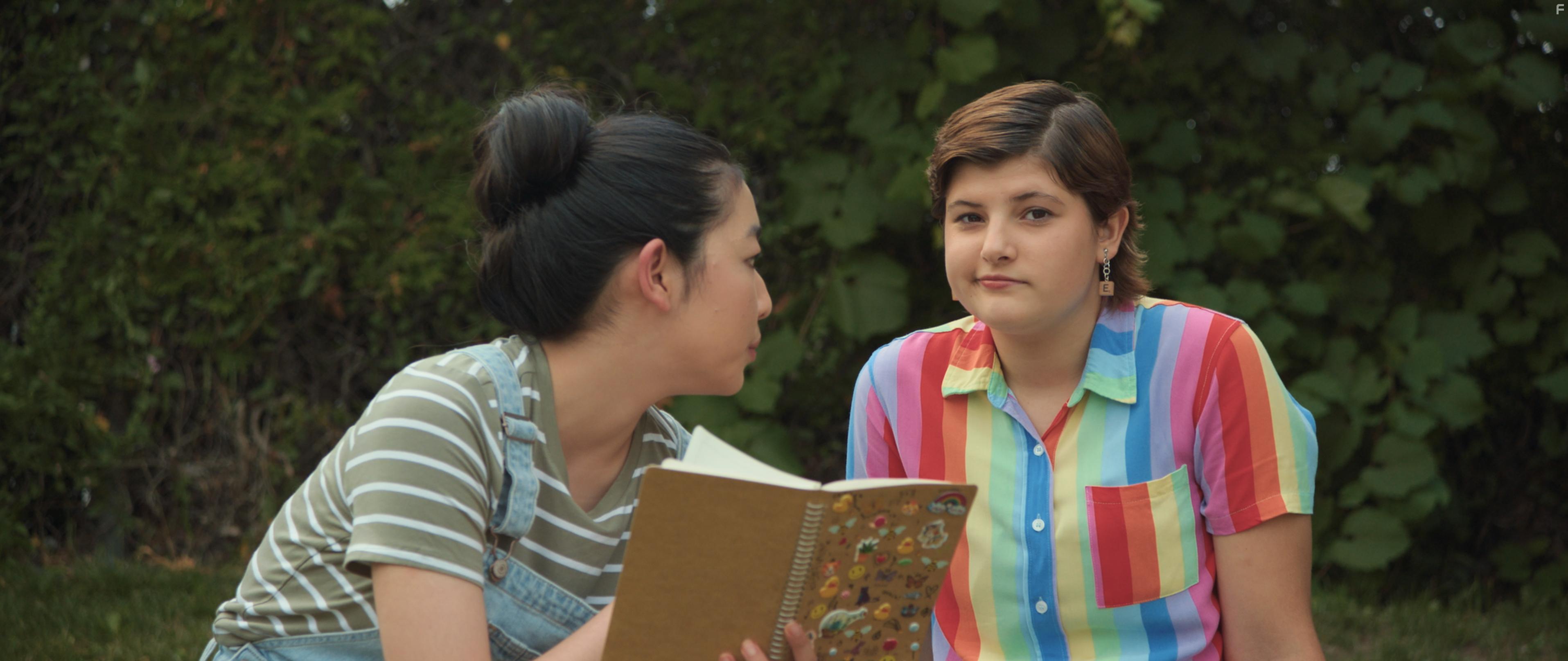 Jesyca Gu and Elliot Stocking in Erin's Guide to Kissing Girls (2022)