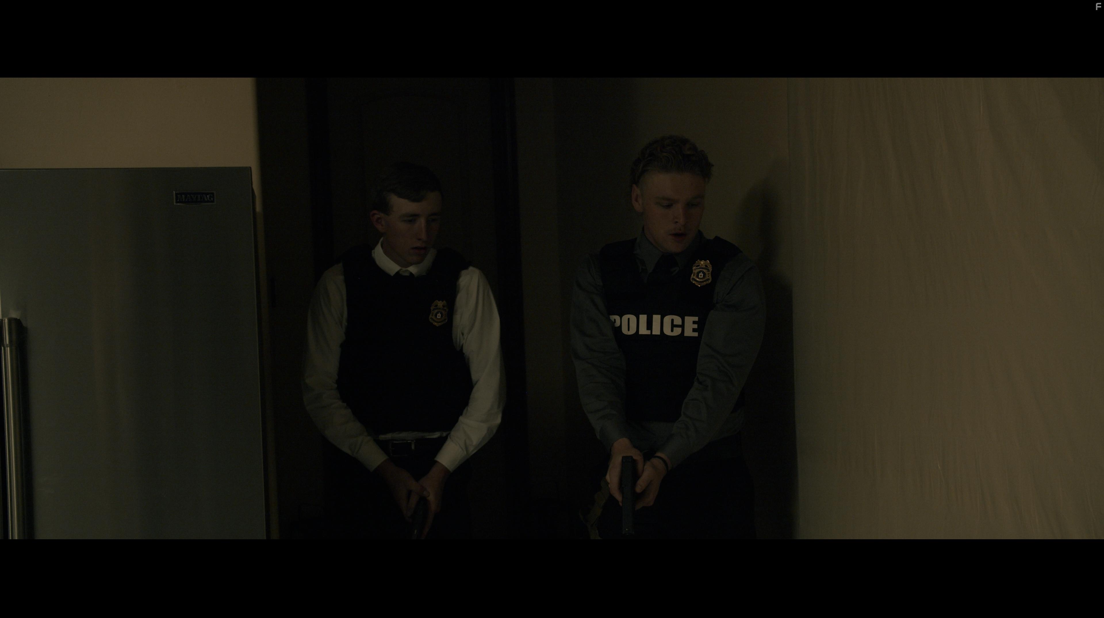 Nickolas S. Lowe and Alex White in Abnormality (2022)