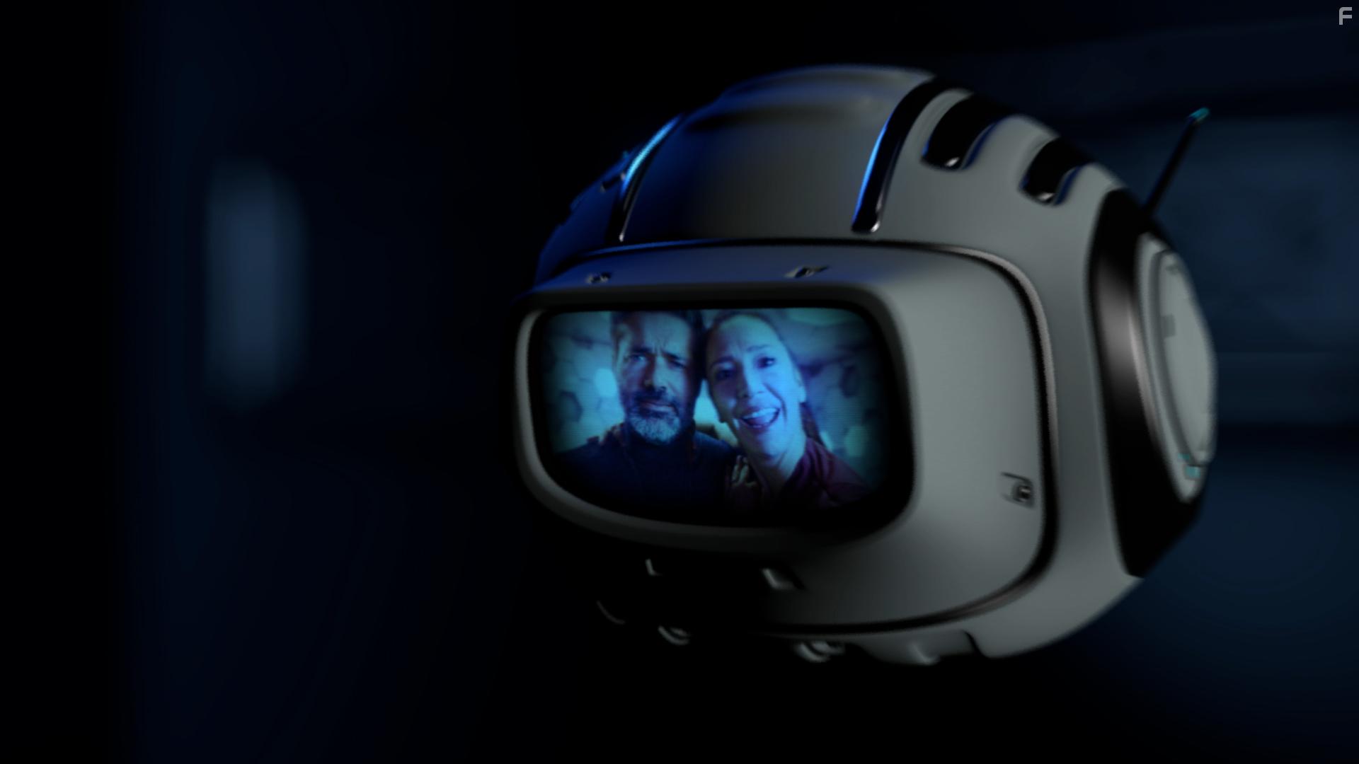 Louise Barnes, Jon Provost, and Jeremy John Wells in Colonials (2023)