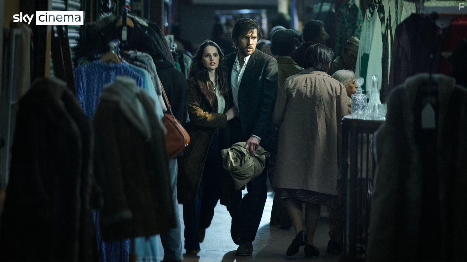 Felicity Jones and Colin Morgan in Dead Shot (2023)