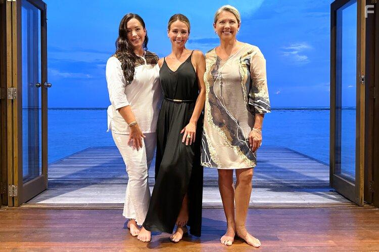 Juliana Wimbles, Lucy Newman-Williams, and Jocelyn Hudon in Love in the Maldives (2023)