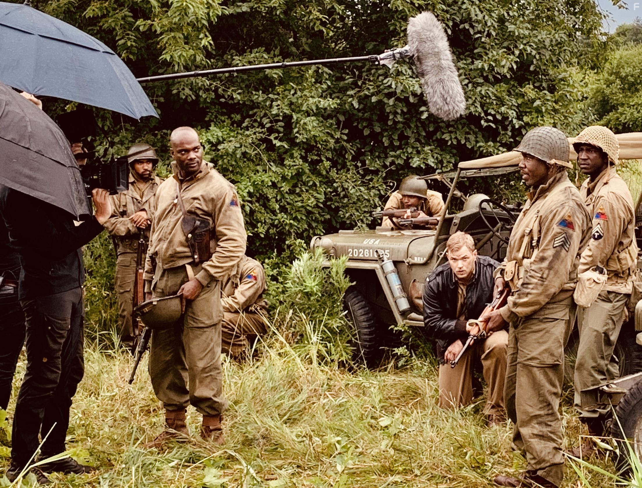 Michael Jai White, Lukas Sauers, Emilio Medina, Sterling Rasmussen, Kellan Lutz, Justen Jones, Hiram A. Murray, David Clobes, and Rich Lowe in Come Out Fighting (2022)