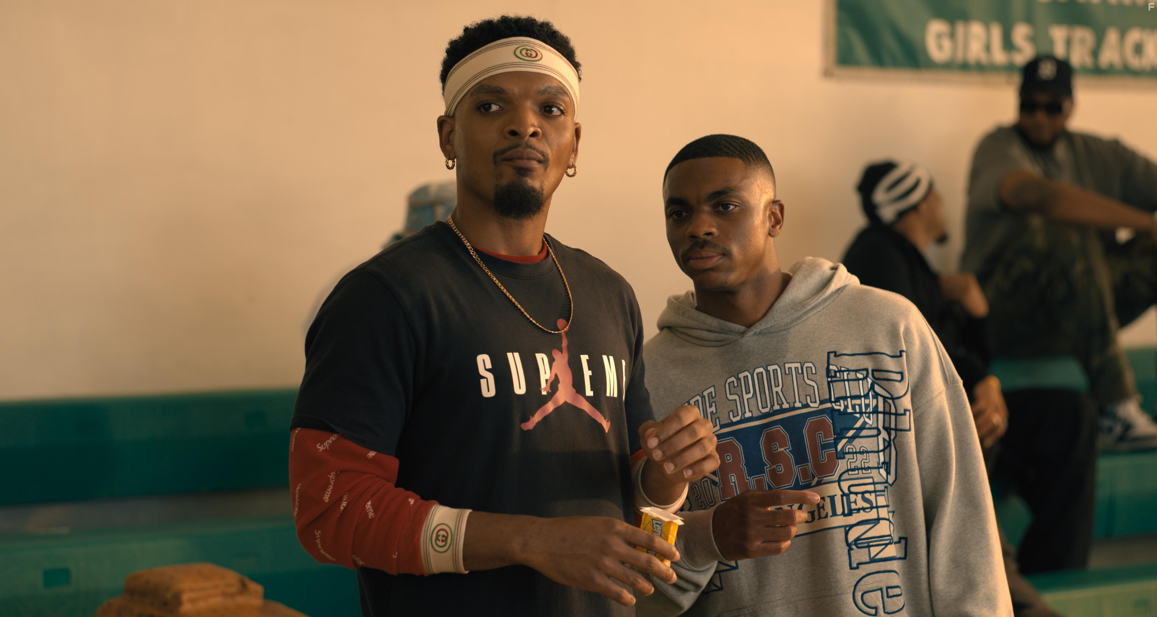 Vince Staples and Myles Bullock in White Men Can't Jump (2023)