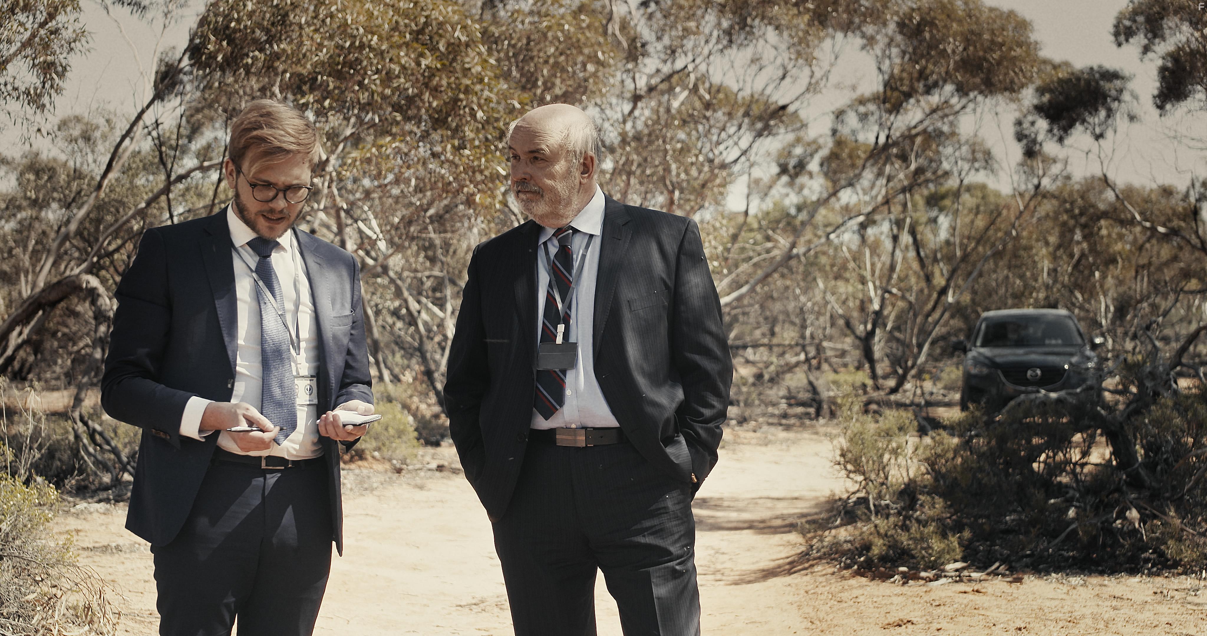 Robert Bell and Erik Strauts in Roadkill (2022)