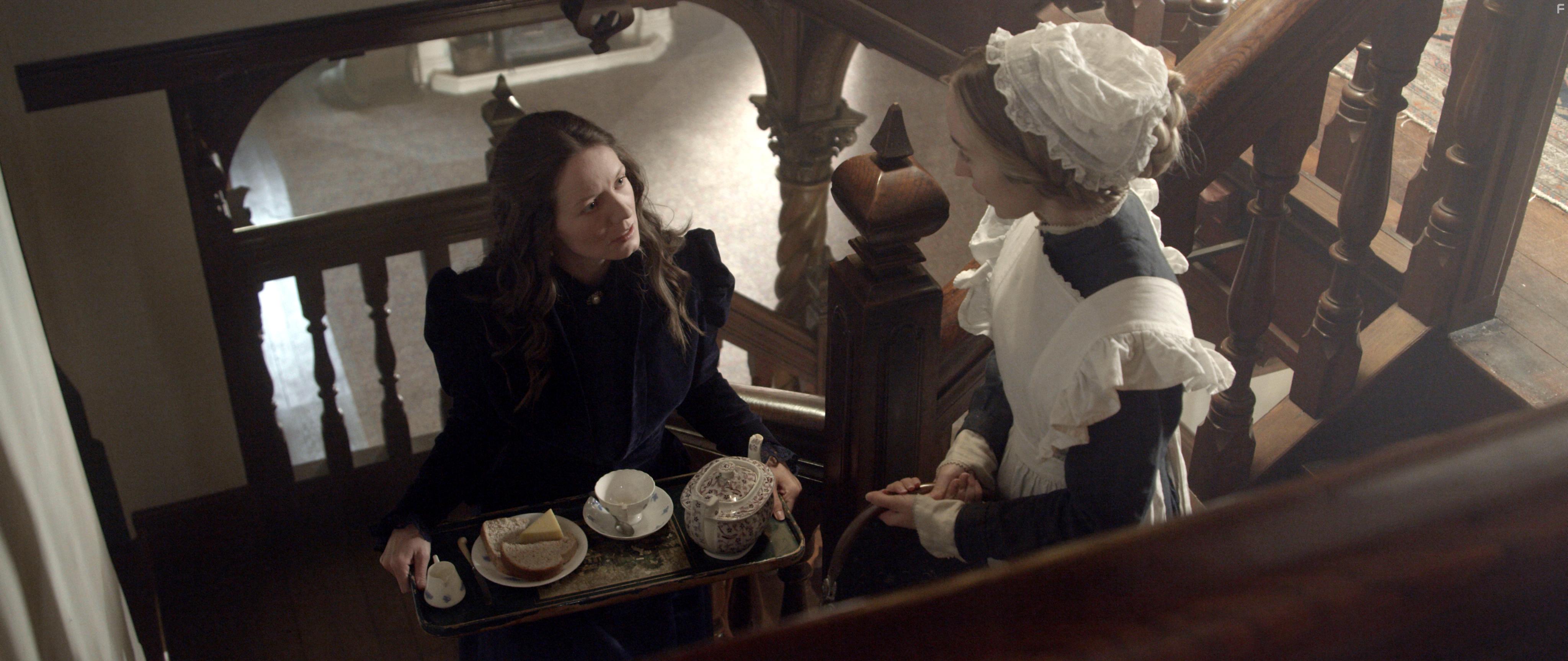 Mhairi Calvey and Emily Haigh in Fear the Invisible Man (2023)