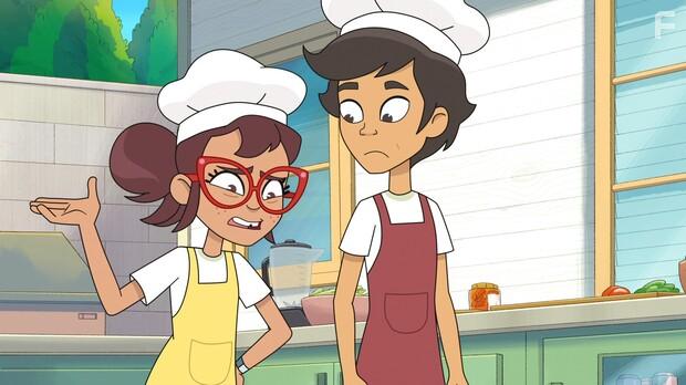 Manny Jacinto and Auli'i Cravalho in Hailey's on It! (2023)