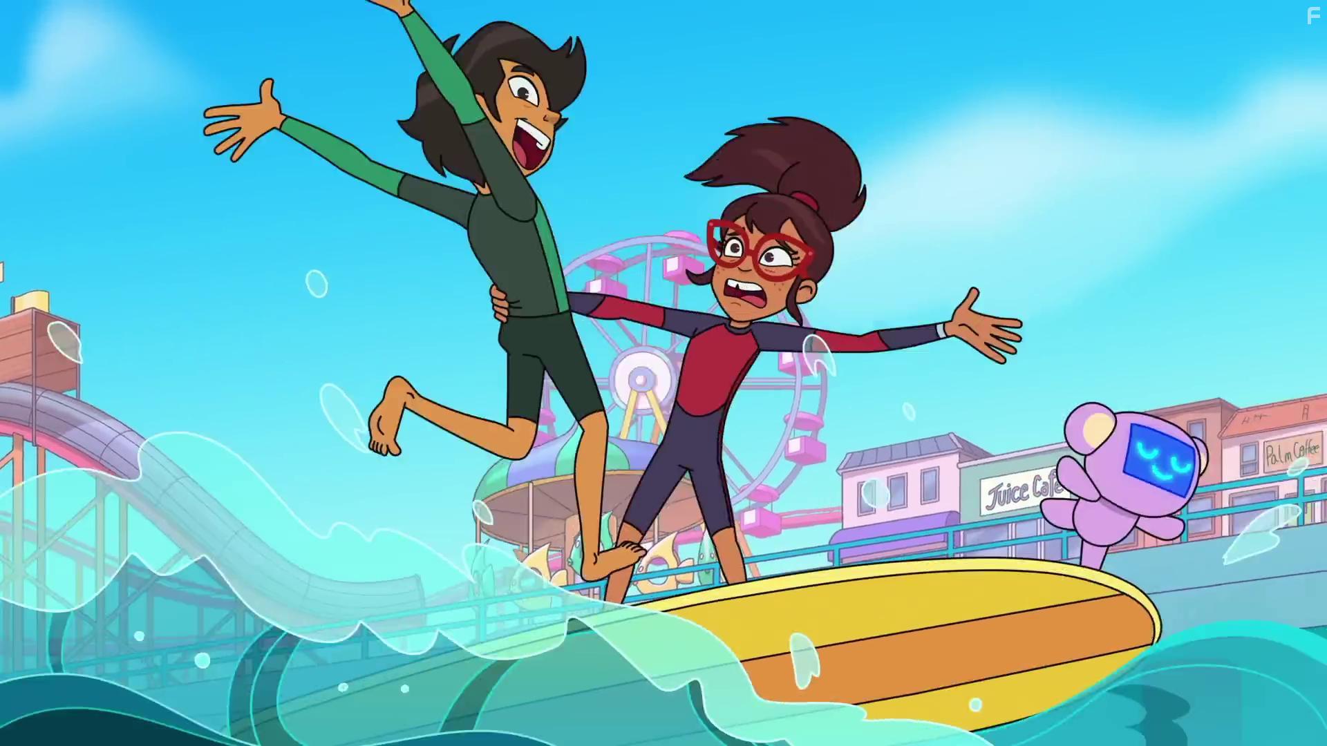 Manny Jacinto and Auli'i Cravalho in Hailey's on It! (2023)