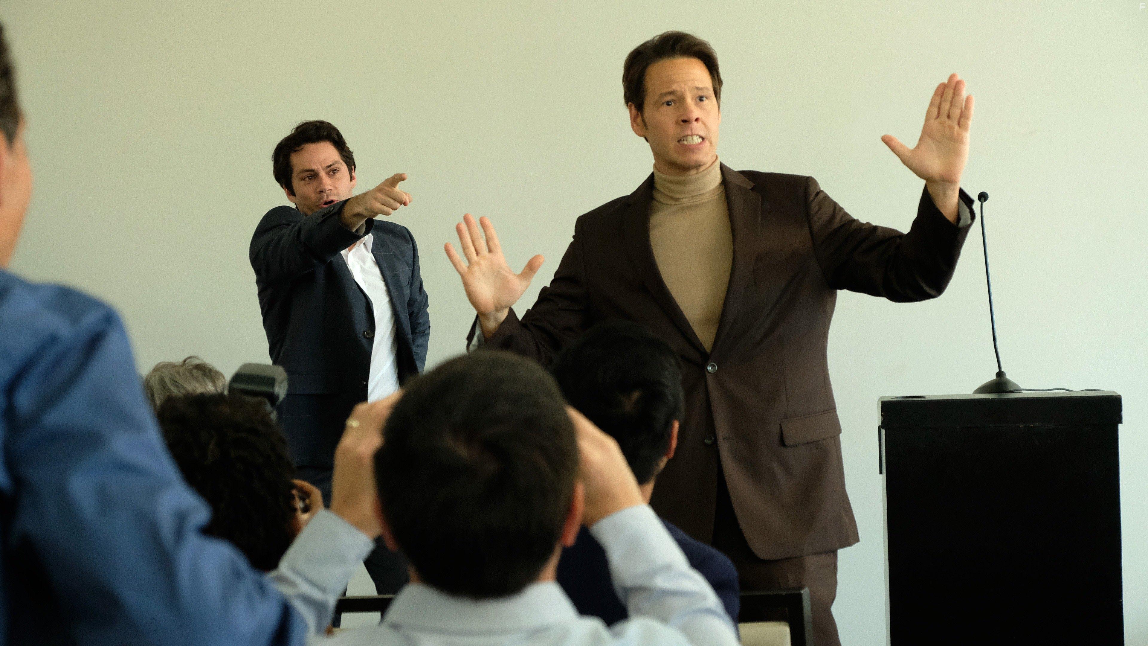 Ike Barinholtz and Dylan O'Brien in Maximum Truth (2023)