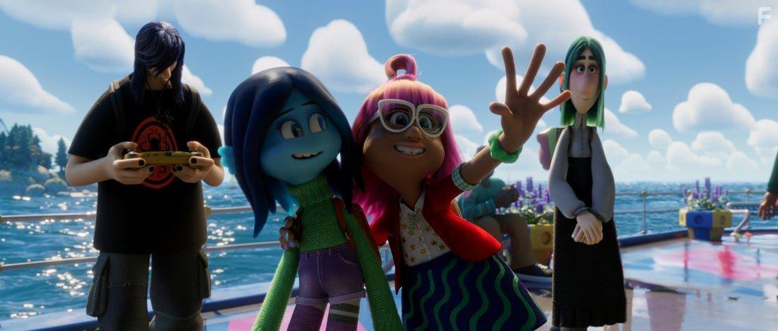 Ramona Young, Lana Condor, Eduardo Franco, and Liza Koshy in Ruby Gillman, Teenage Kraken (2023)