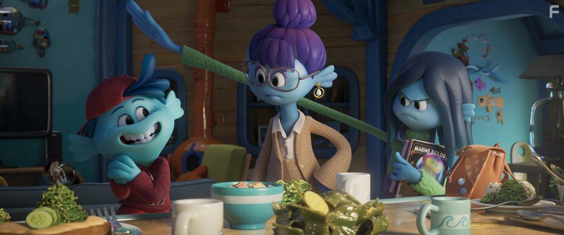 Toni Collette, Lana Condor, and Blue Chapman in Ruby Gillman, Teenage Kraken (2023)