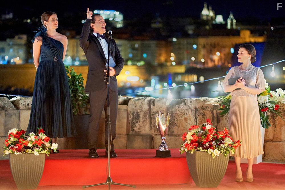 Diego Wallraff, Bettina Paris, and Natasa Babic in The Dancing Detective: A Deadly Tango (2023)