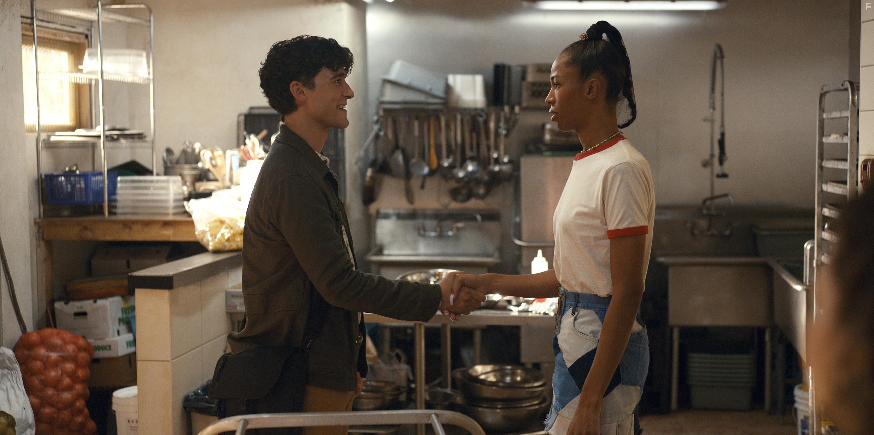 Kita Updike, Nellie, and Ilan Eskenazi in The Horror of Dolores Roach (2023)