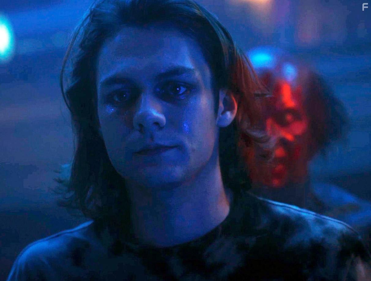 Joseph Bishara and Ty Simpkins in Insidious: The Red Door (2023)