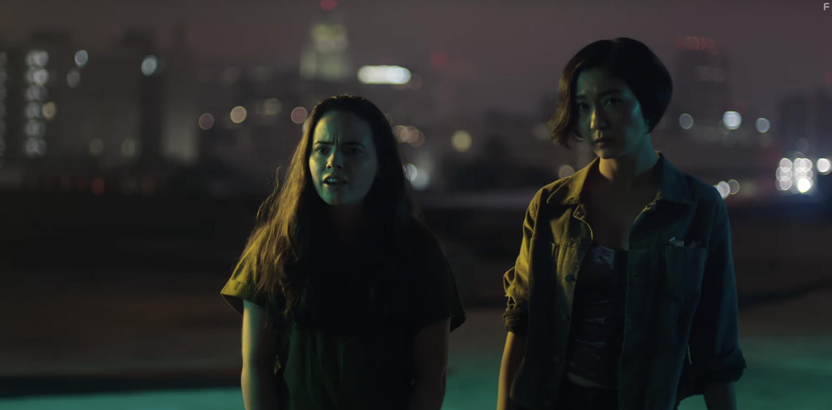 Freya Tingley and Dralla Aierken in Year of the Detectives (2021)