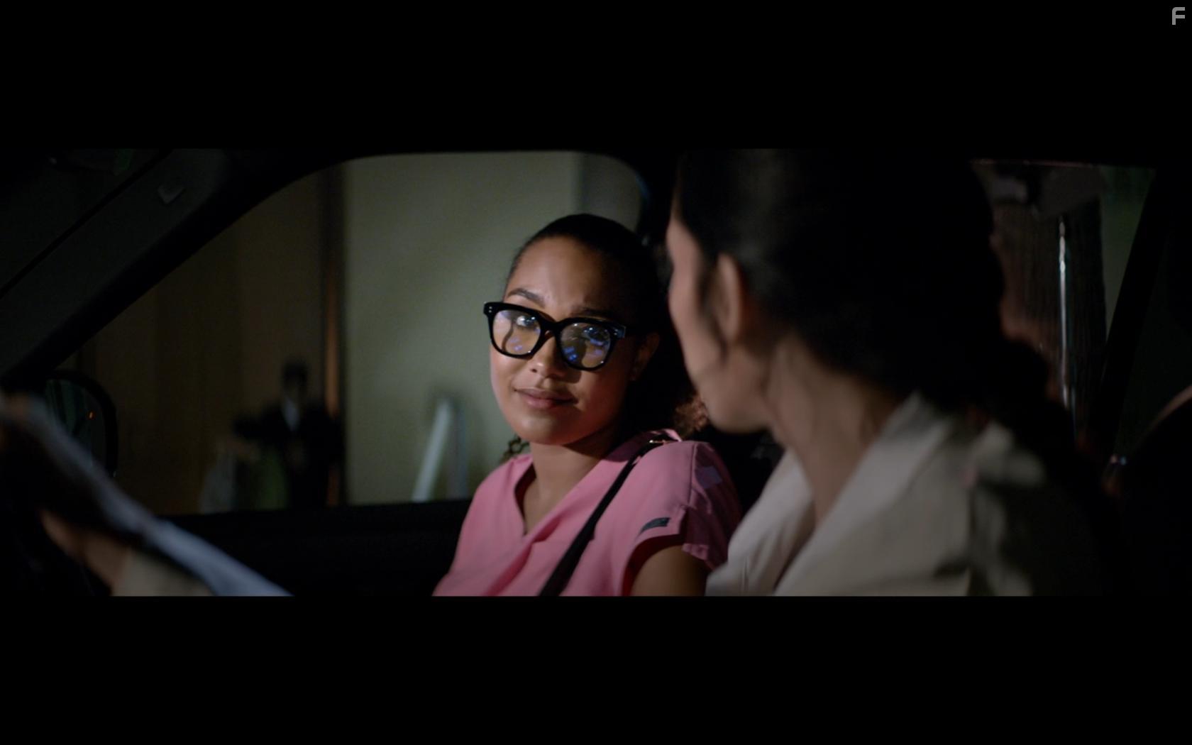 Parker McKenna Posey, Rider Heymans, and Erica Mena in The Assistant (2023)