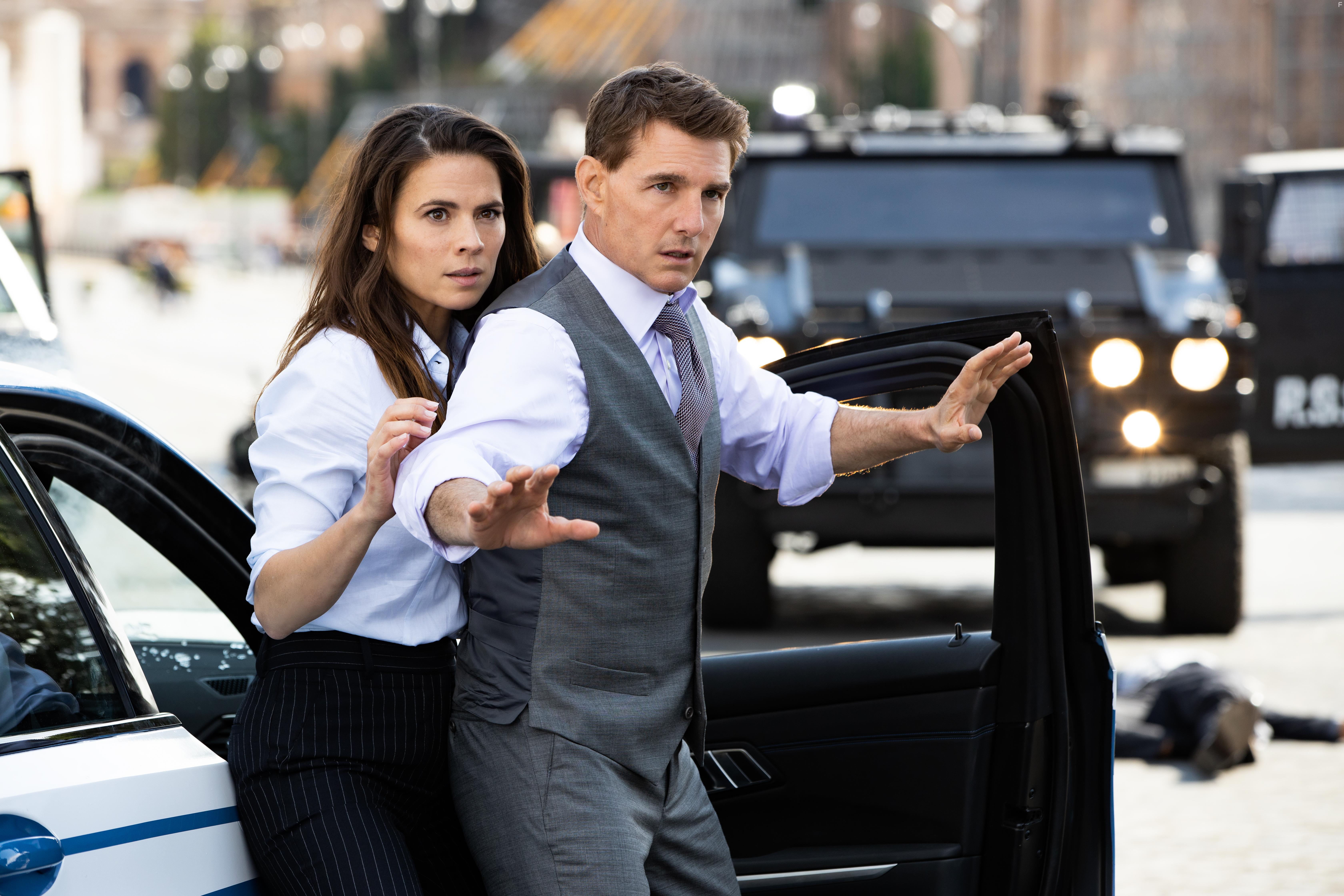 Tom Cruise and Hayley Atwell in Mission: Impossible - Dead Reckoning Part One (2023)