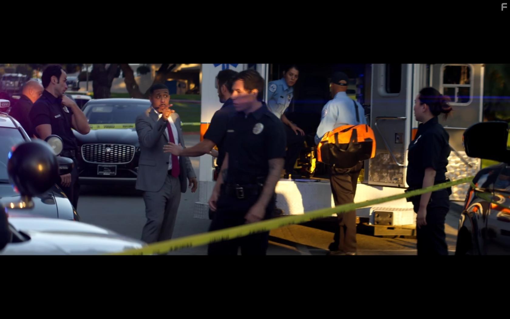 Marques Houston, Andy Price, Angela Koh, and Rene Aranda in No Way Out (2023)