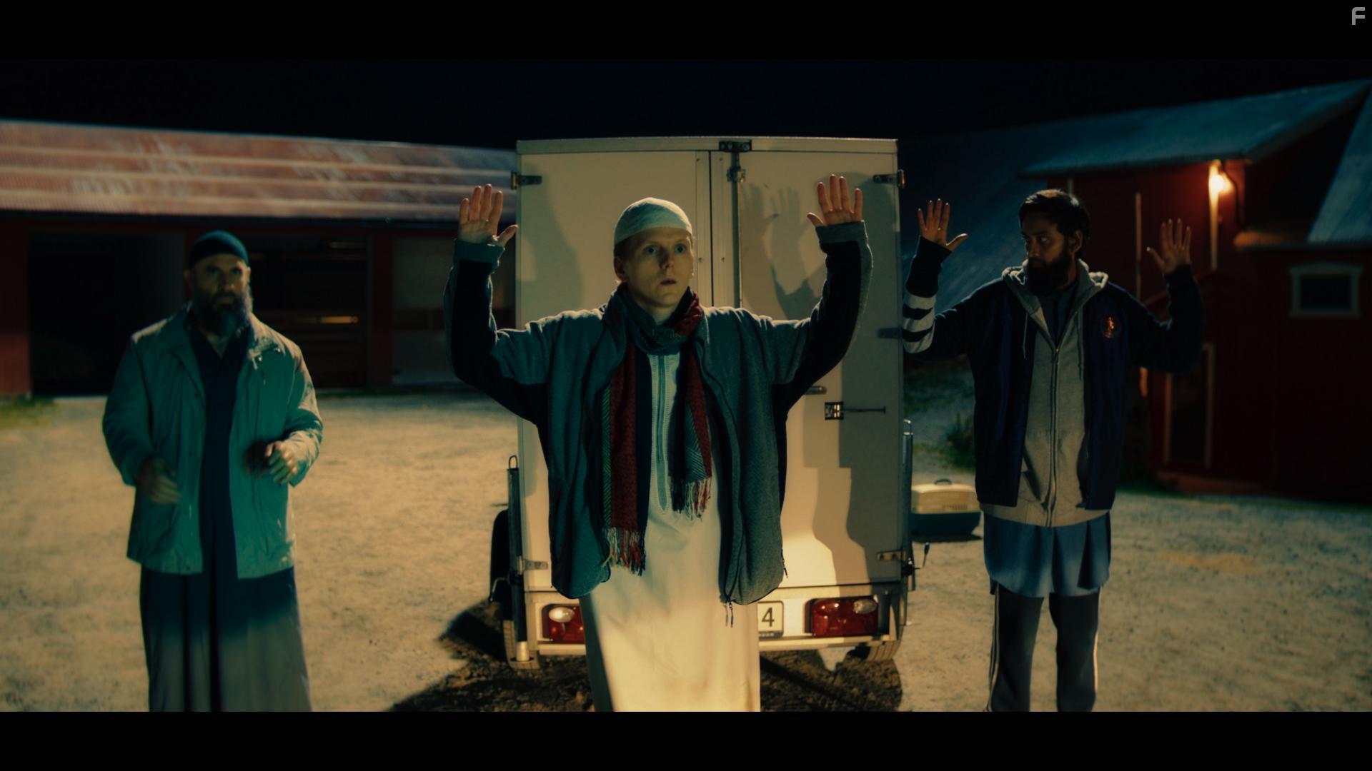 Arben Bala, Jonas Strand Gravli, and Ayaz Hussain in Jordbrukerne (2021)