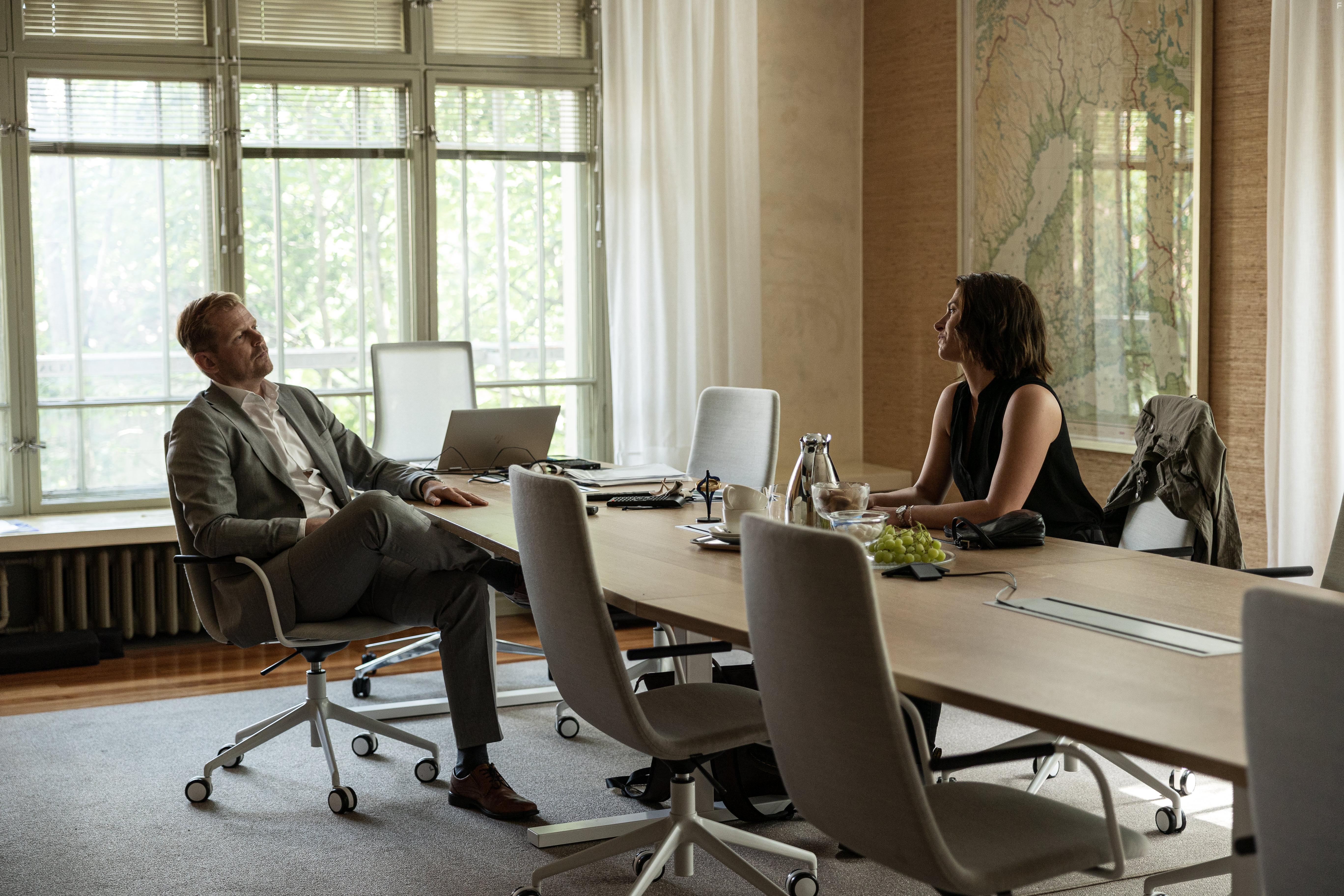 Kreeta Salminen and Antti Luusuaniemi in Kansan vihollinen (2022)