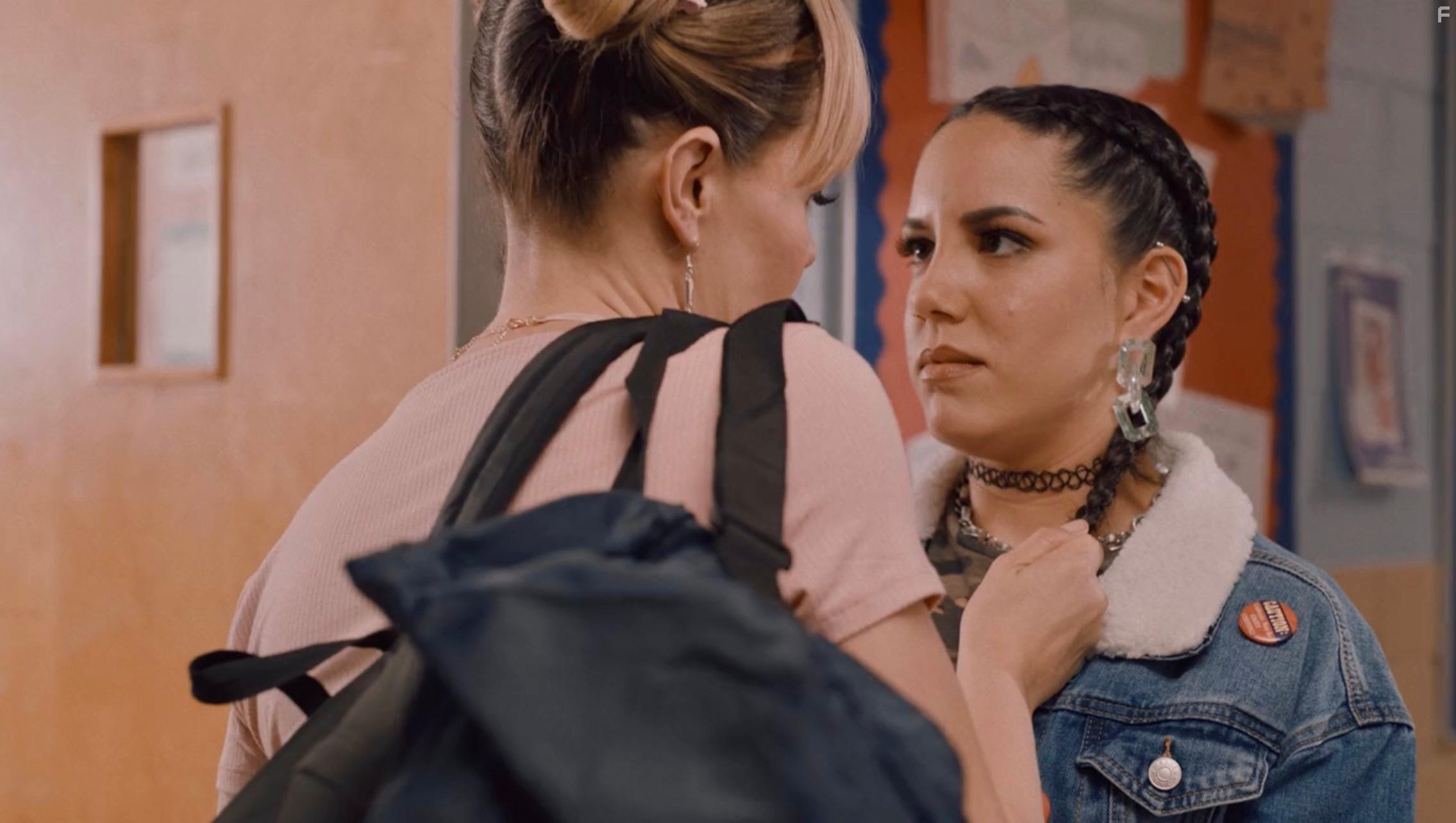 Tammin Sursok and Aliyah J. Vasquez in Blood, Sweat and Cheer (2023)