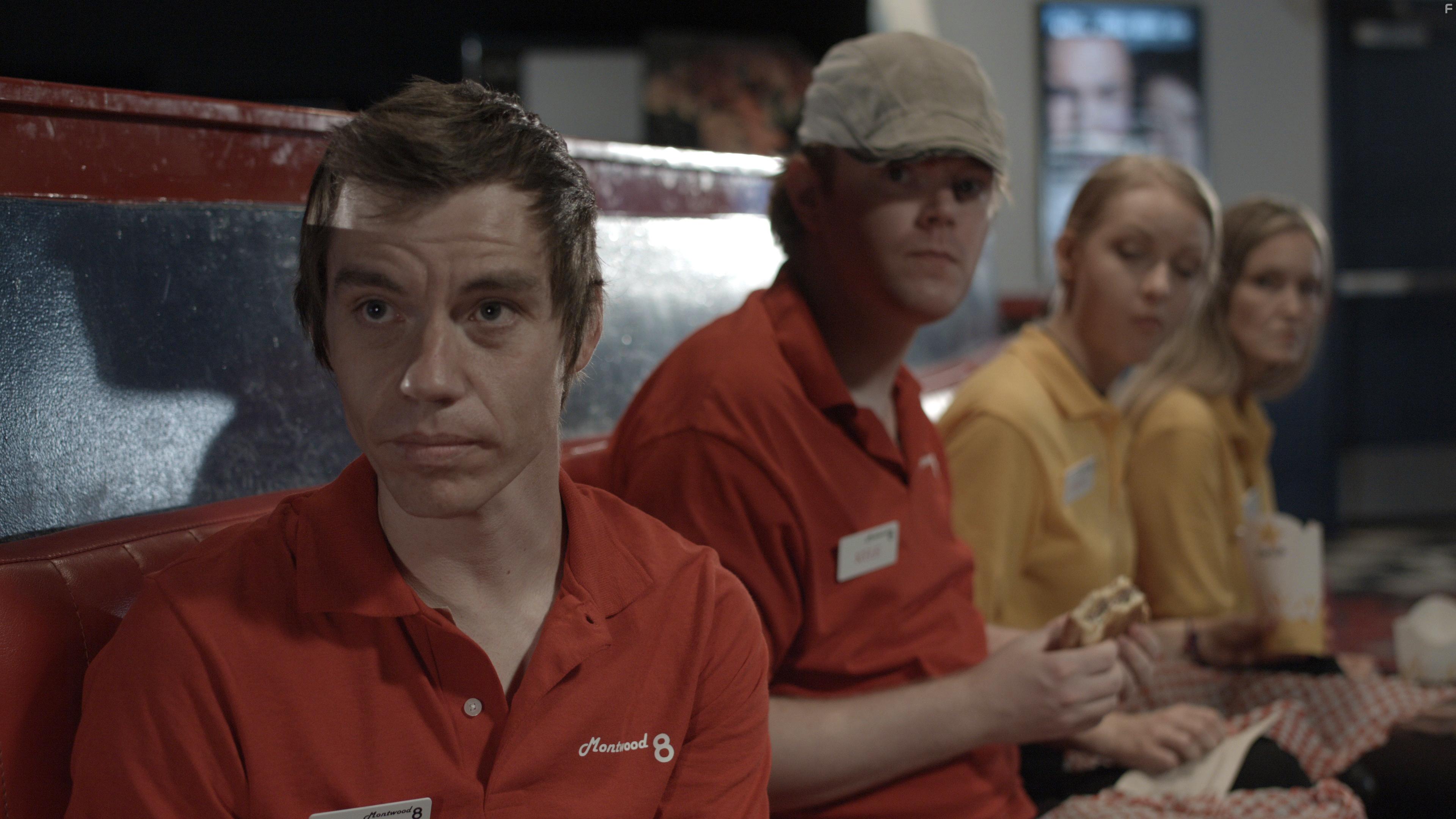 Robert Posey, Trisha Pecore, Caedmon Holland, and Rebekah Patton in Midnight Screening (2021)