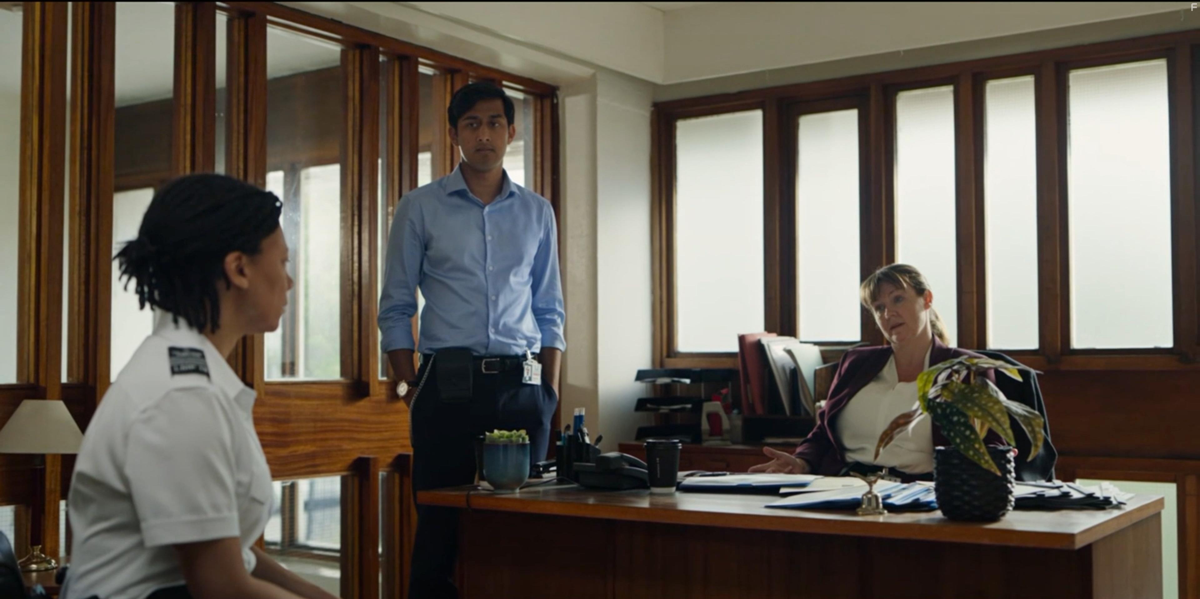 Nina Sosanya, Marianne McIvor, and Karan Gill in Screw (2022)