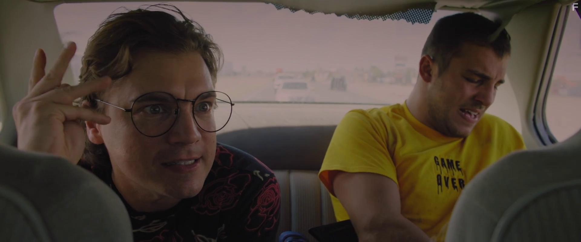 Emile Hirsch and Tanner Zagarino in The Price We Pay (2022)