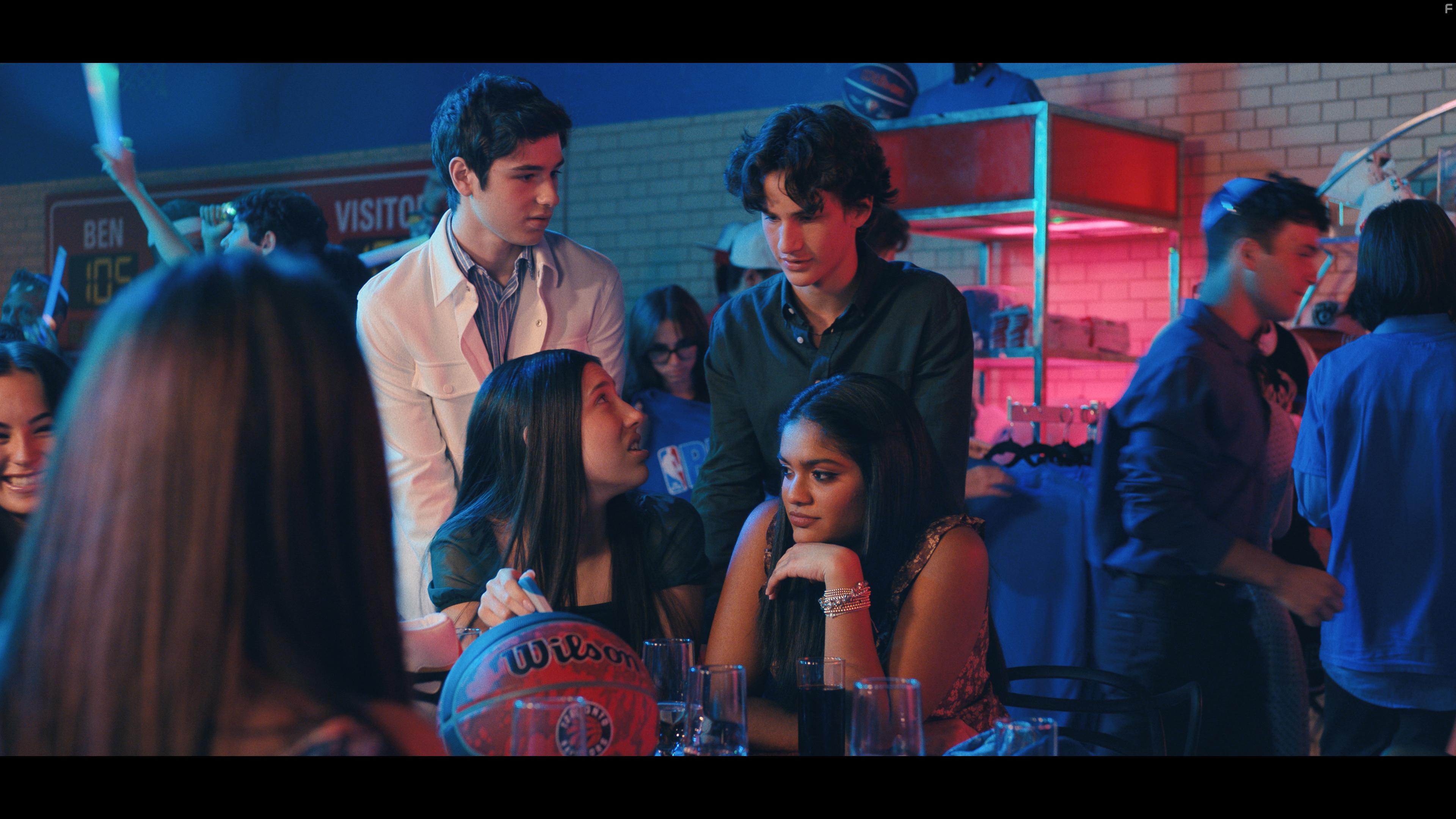 Zev Gorenstein, Oscar Chark, Zaara Kuttemperoor, and Sadie Sandler in You Are So Not Invited to My Bat Mitzvah (2023)