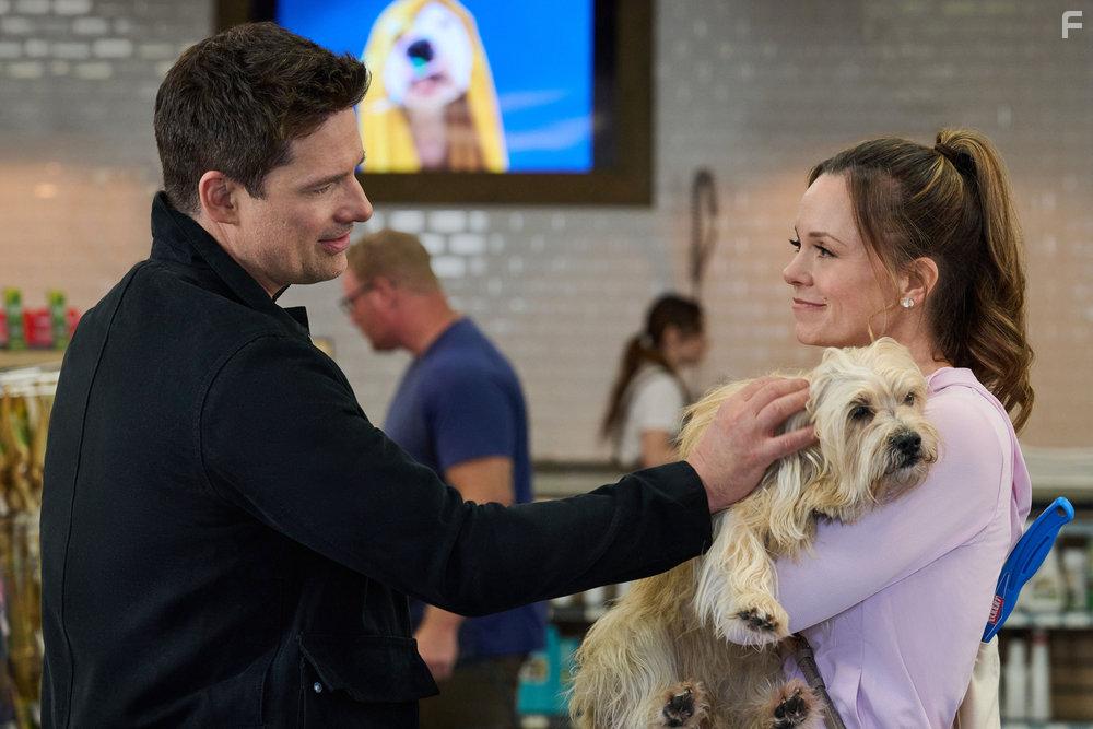 Rachel Boston and Warren Christie in The More Love Grows (2023)