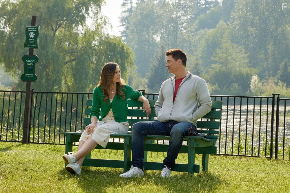 Rachel Boston and Warren Christie in The More Love Grows (2023)
