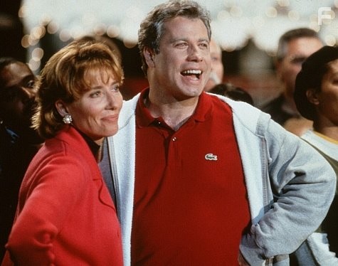 John Travolta and Emma Thompson in Основные цвета (1998)