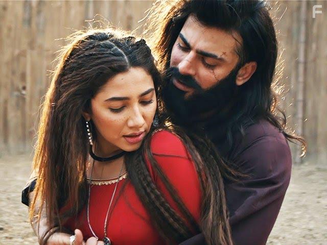 Fawad Khan and Mahira Khan in The Legend of Maula Jatt (2022)